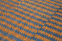 Striped Kilim Kahverengi Çizgili Pamuk Yün El Dokuma Halısı 191x303 Agacan