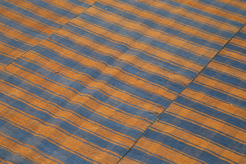 Striped Kilim Kahverengi Çizgili Pamuk Yün El Dokuma Halısı 191x303 Agacan