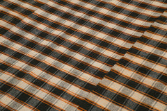 Striped Kilim Siyah Çizgili Pamuk Yün El Dokuma Halısı 198x277 Agacan