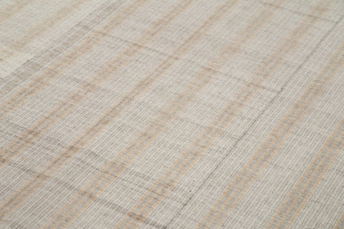 Striped Kilim Mor Çizgili Pamuk Yün El Dokuma Halısı 196x355 Agacan