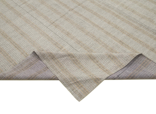 Striped Kilim Mor Çizgili Pamuk Yün El Dokuma Halısı 196x355 Agacan