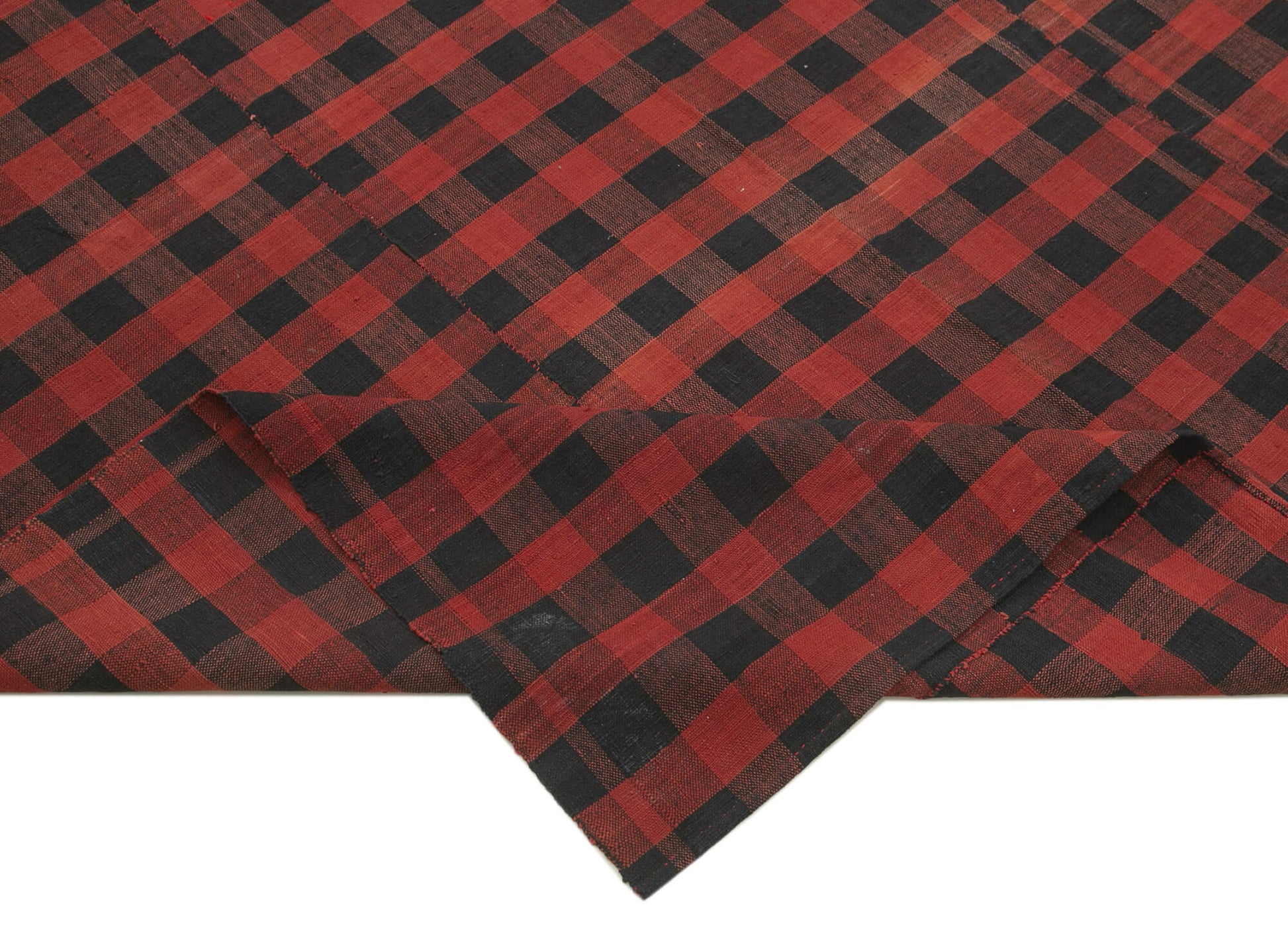 Striped Kilim Kırmızı Çizgili Pamuk Yün El Dokuma Halısı 175x292 Agacan