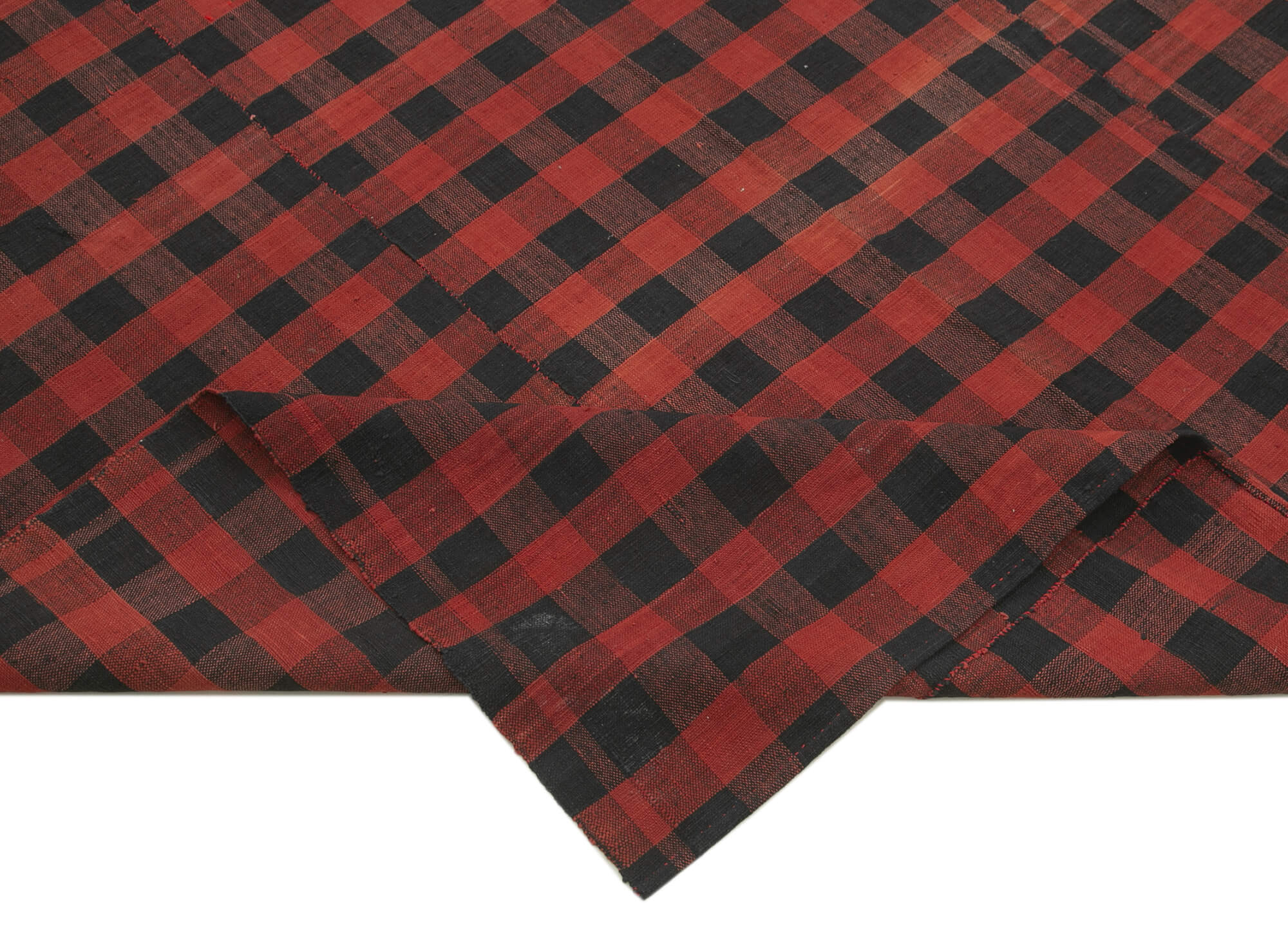 Striped Kilim Kırmızı Çizgili Pamuk Yün El Dokuma Halısı 175x292 Agacan