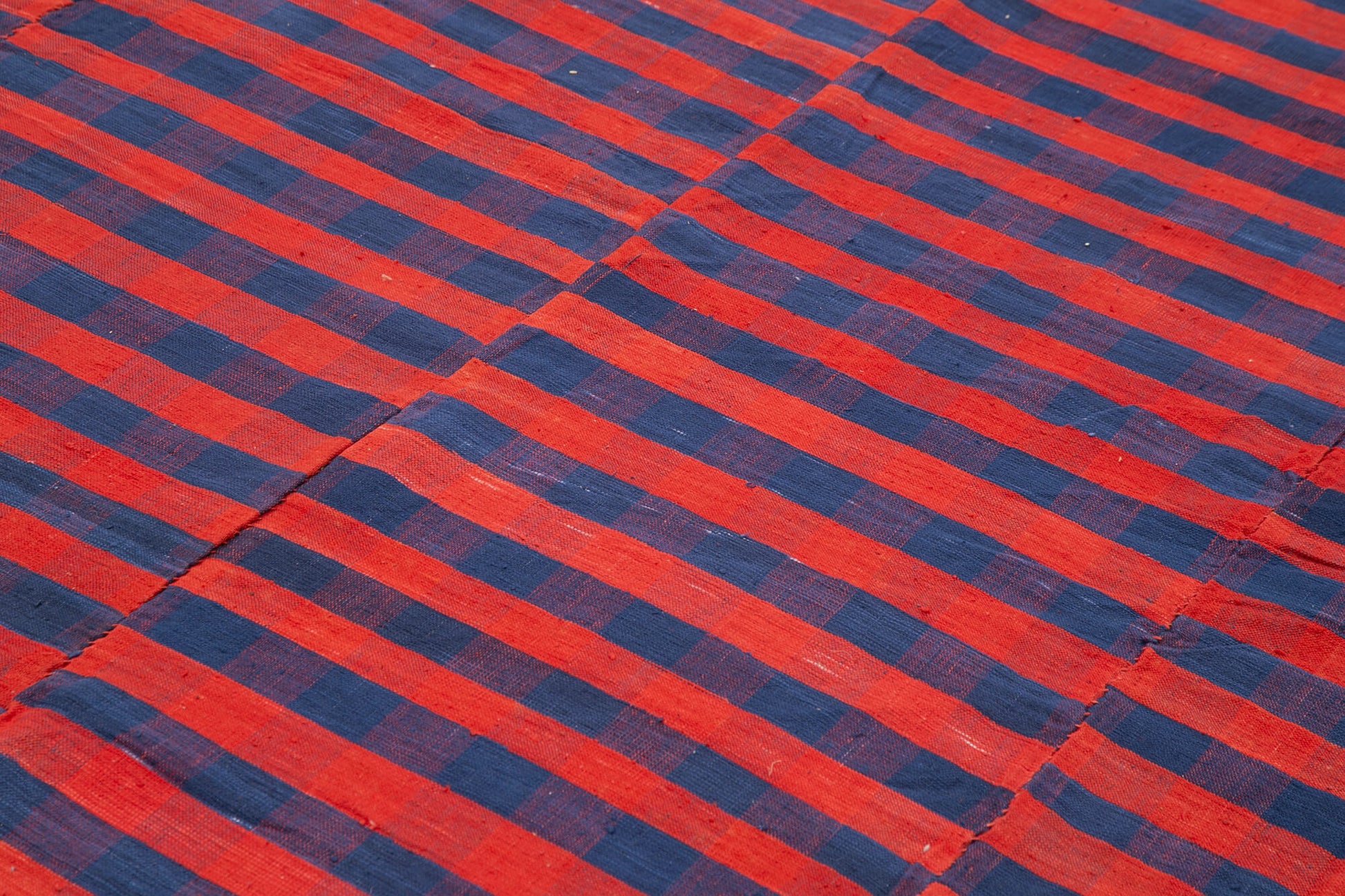 Striped Kilim Kırmızı Çizgili Pamuk Yün El Dokuma Halısı 206x325 Agacan