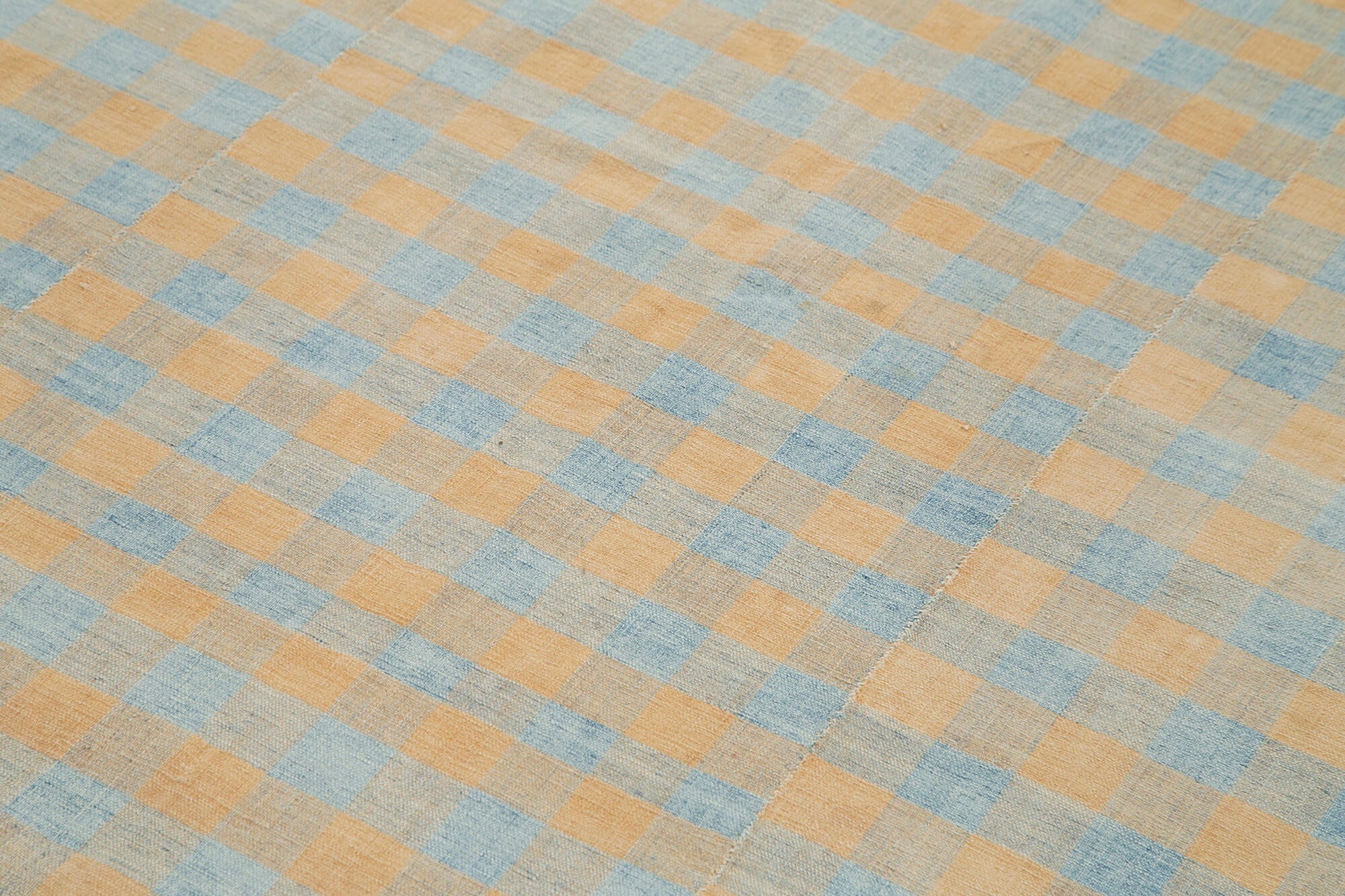 Striped Kilim Turuncu Çizgili Pamuk Yün El Dokuma Halısı 167x270 Agacan