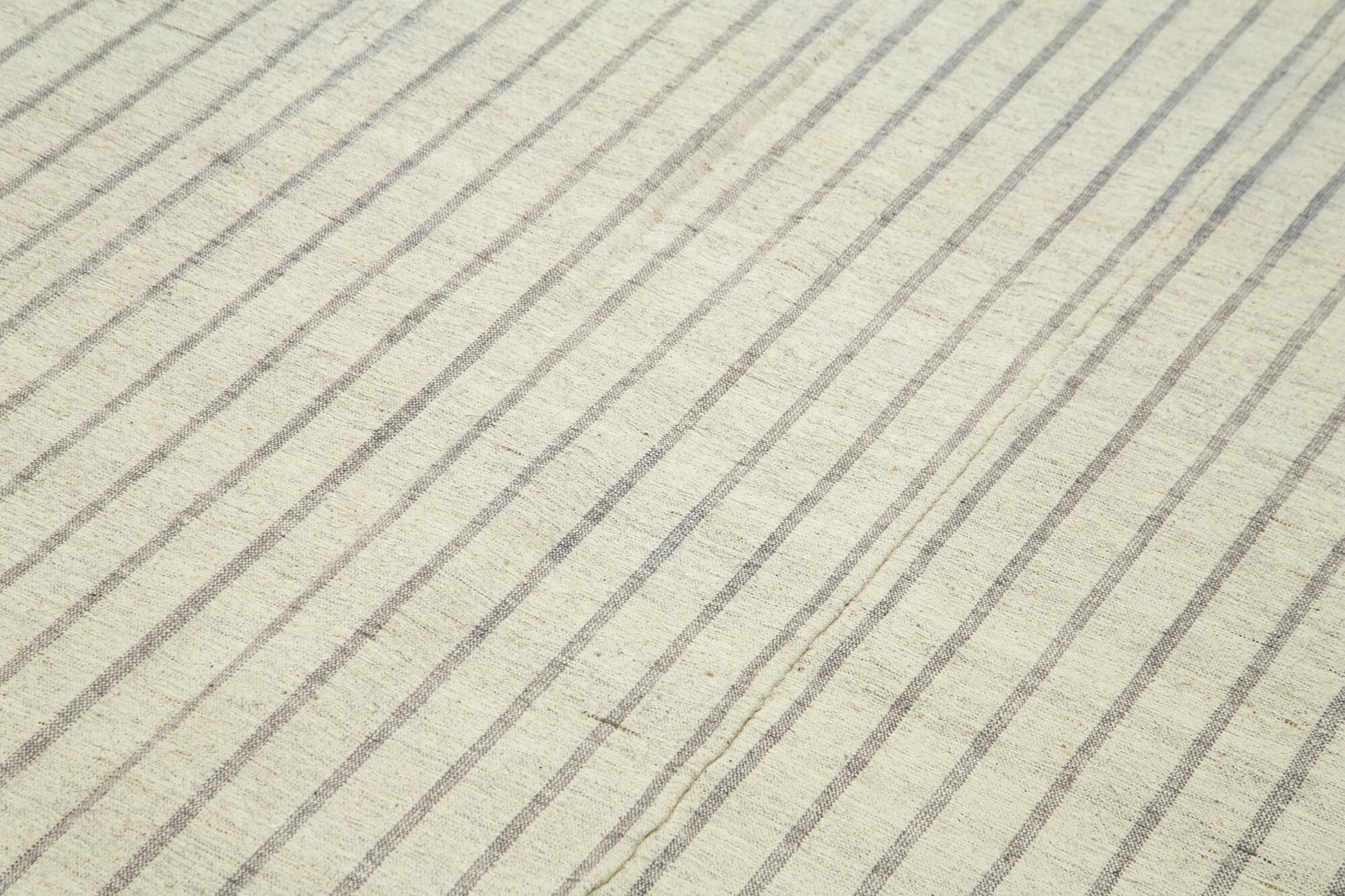 Striped Kilim Bej Çizgili Pamuk Yün El Dokuma Halısı 188x351 Agacan