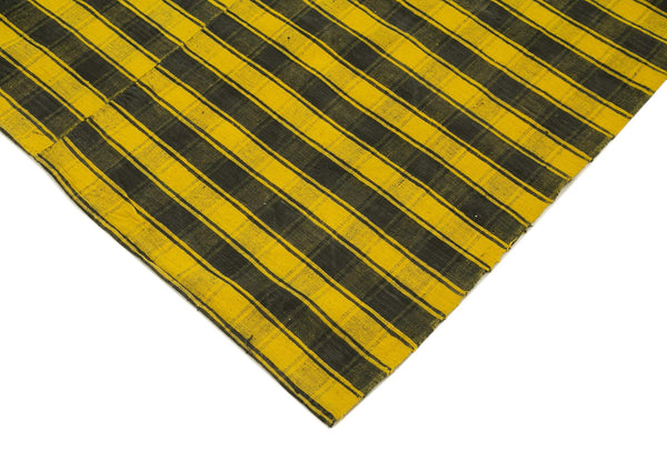 Striped Kilim Sarı Çizgili Pamuk Yün El Dokuma Halısı 181x303 Agacan