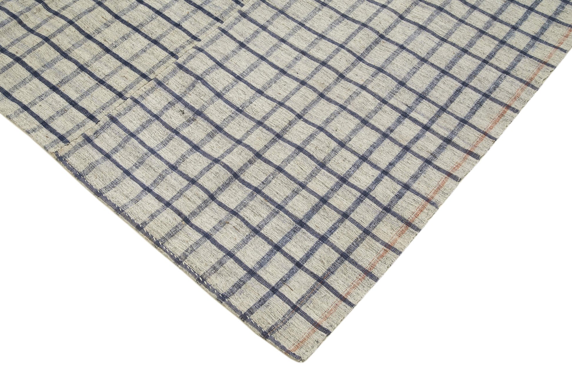 Striped Kilim Bej Çizgili Pamuk Yün El Dokuma Halısı 195x330 Agacan