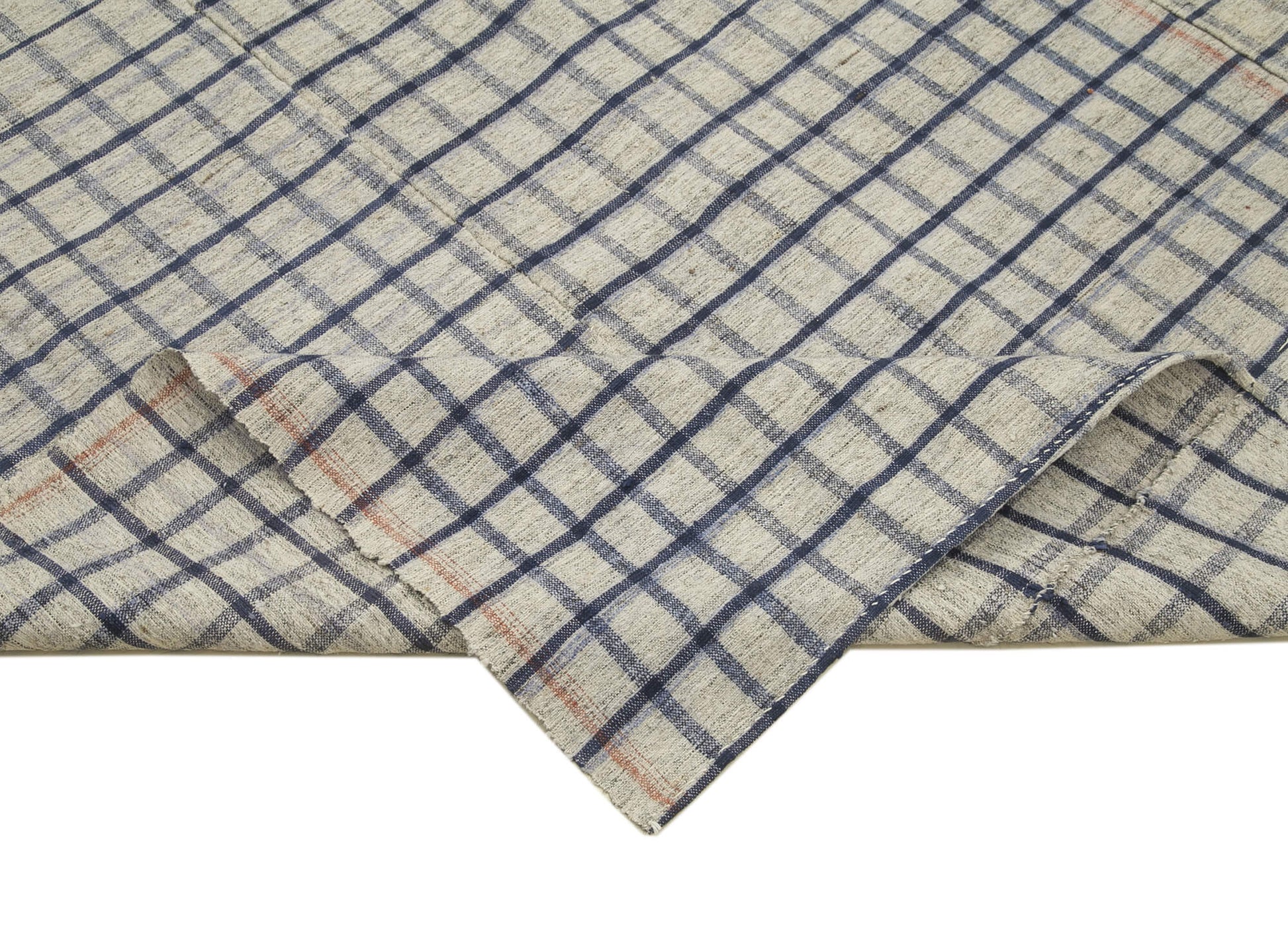 Striped Kilim Bej Çizgili Pamuk Yün El Dokuma Halısı 195x330 Agacan