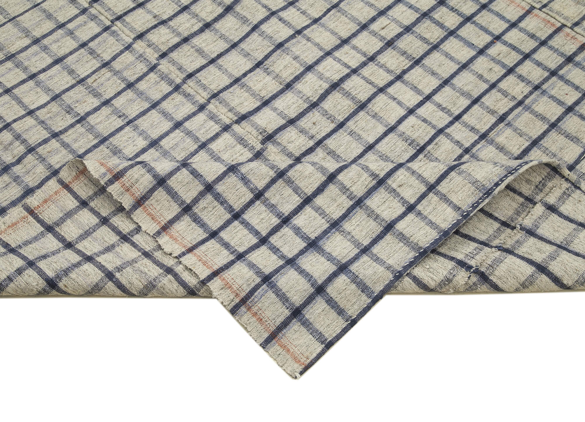 Striped Kilim Bej Çizgili Pamuk Yün El Dokuma Halısı 195x330 Agacan