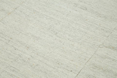 Striped Kilim Beyaz Çizgili Pamuk Yün El Dokuma Halısı 196x330 Agacan