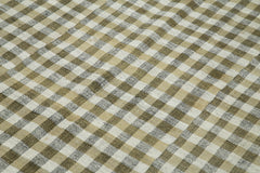 Striped Kilim Bej Çizgili Pamuk Yün El Dokuma Halısı 186x260 Agacan