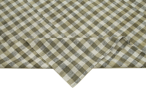 Striped Kilim Bej Çizgili Pamuk Yün El Dokuma Halısı 186x260 Agacan