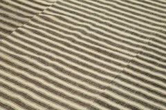 Striped Kilim Kahverengi Çizgili Pamuk Yün El Dokuma Halısı 204x310 Agacan