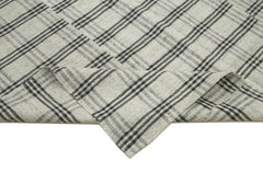 Striped Kilim Bej Çizgili Pamuk Yün El Dokuma Halısı 182x305 Agacan
