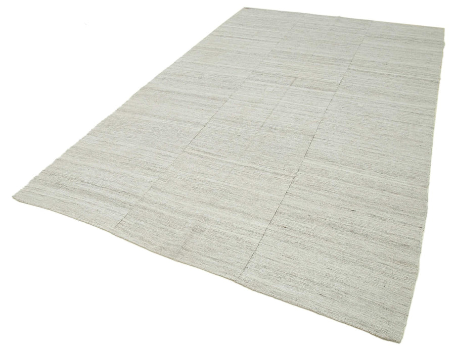 Striped Kilim Bej Çizgili Pamuk Yün El Dokuma Halısı 181x309 Agacan