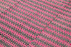 Striped Kilim Pembe Çizgili Pamuk Yün El Dokuma Halısı 195x290 Agacan