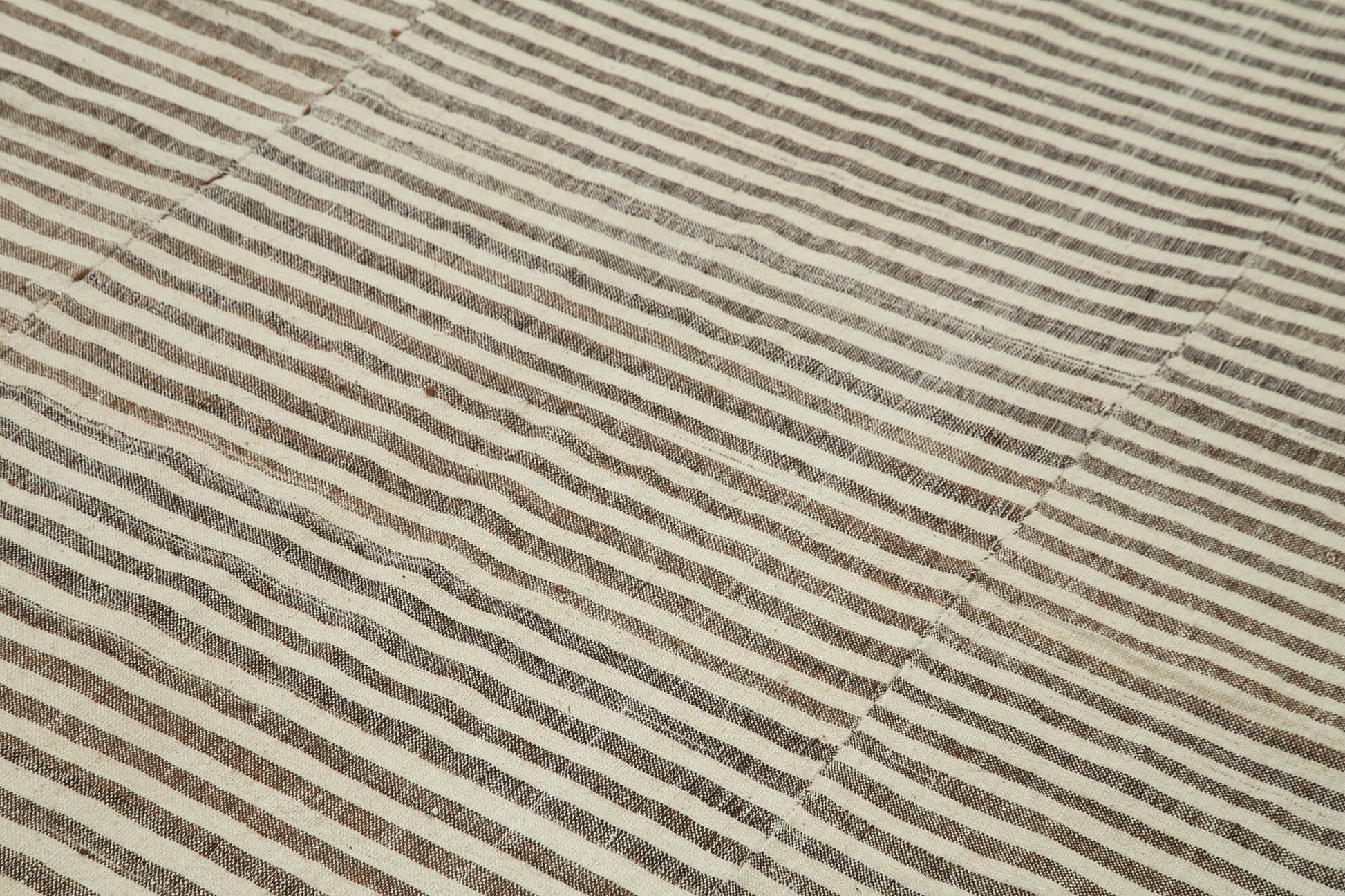 Striped Kilim Bej Çizgili Pamuk Yün El Dokuma Halısı 188x308 Agacan