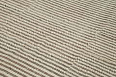 Striped Kilim Bej Çizgili Pamuk Yün El Dokuma Halısı 188x308 Agacan