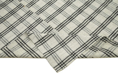 Striped Kilim Bej Çizgili Pamuk Yün El Dokuma Halısı 190x264 Agacan