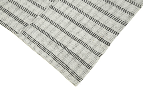 Striped Kilim Bej Çizgili Pamuk Yün El Dokuma Halısı 165x278 Agacan