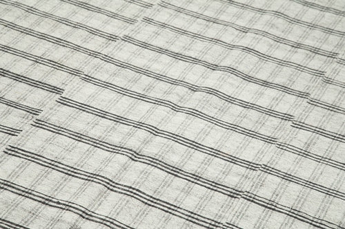 Striped Kilim Bej Çizgili Pamuk Yün El Dokuma Halısı 165x278 Agacan