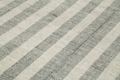Striped Kilim Bej Çizgili Pamuk Yün El Dokuma Halısı 217x293 Agacan