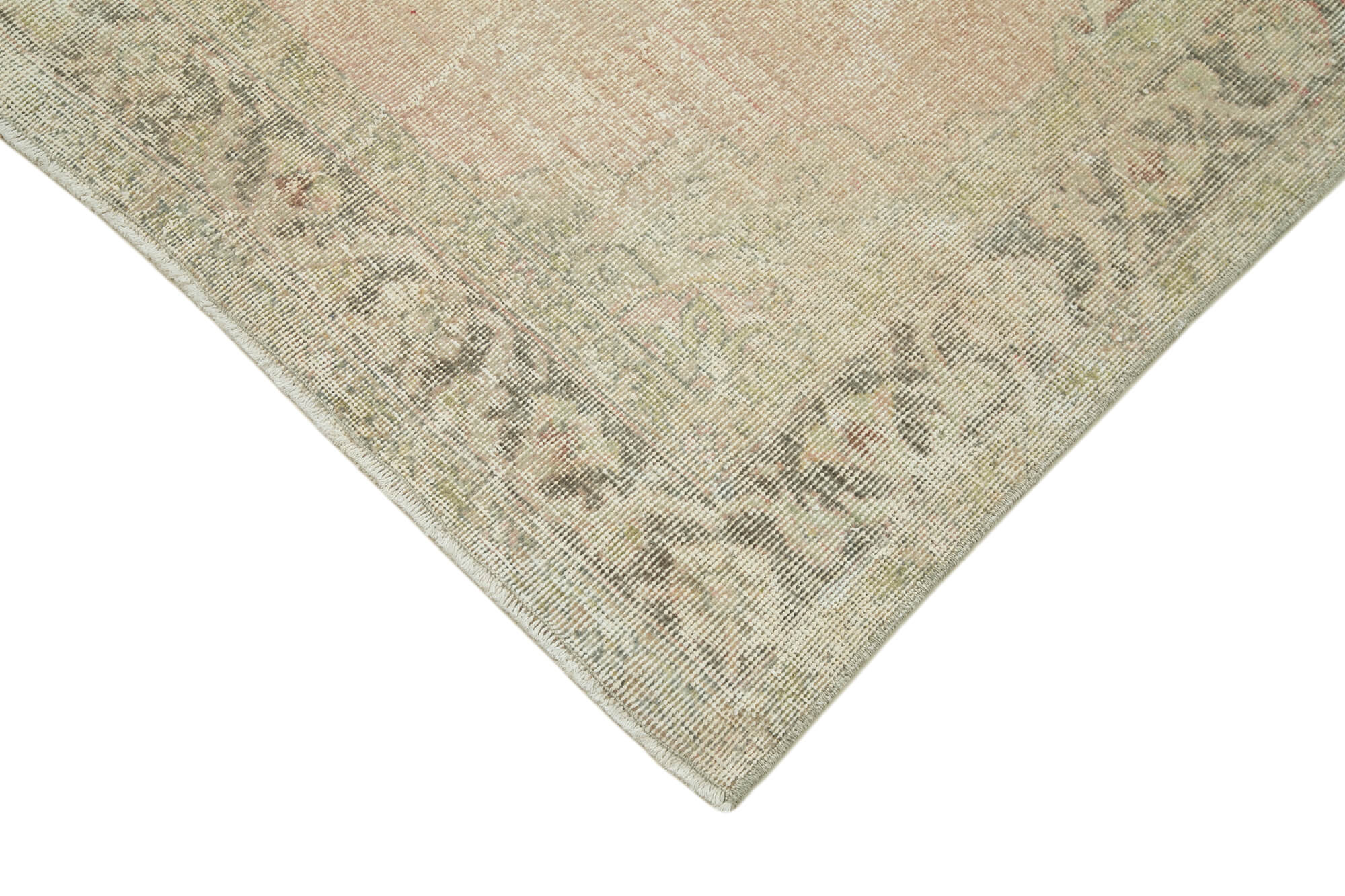 Zile Bej Eskitme Pamuk Yün El Dokuma Halısı 138x403 Agacan