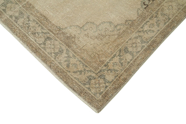Zile Bej Eskitme Pamuk Yün El Dokuma Halısı 139x371 Agacan
