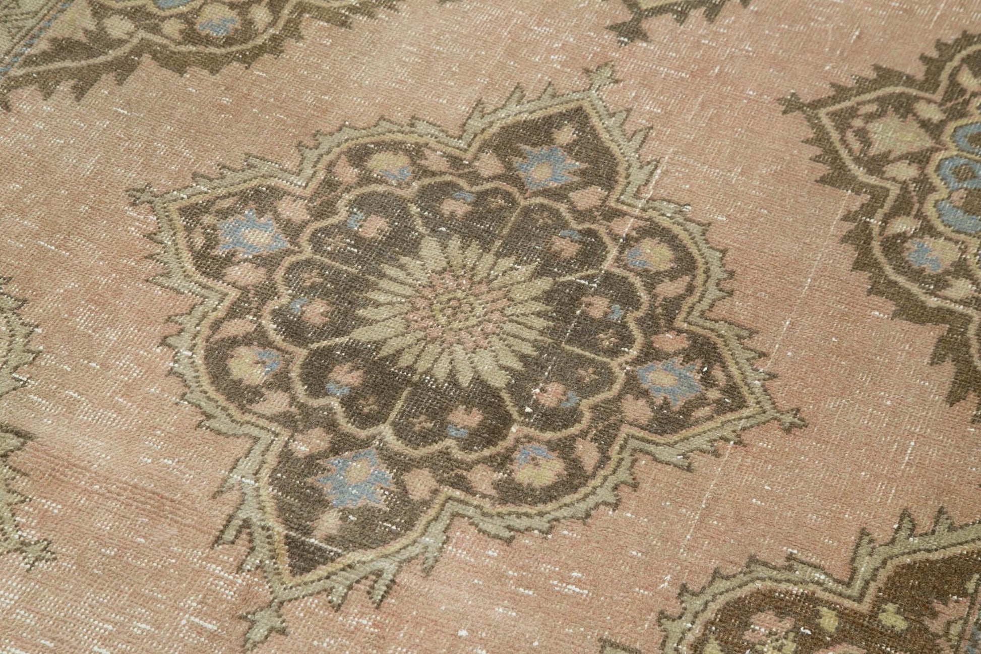 Zile Bej Eskitme Pamuk Yün El Dokuma Halısı 144x374 Agacan