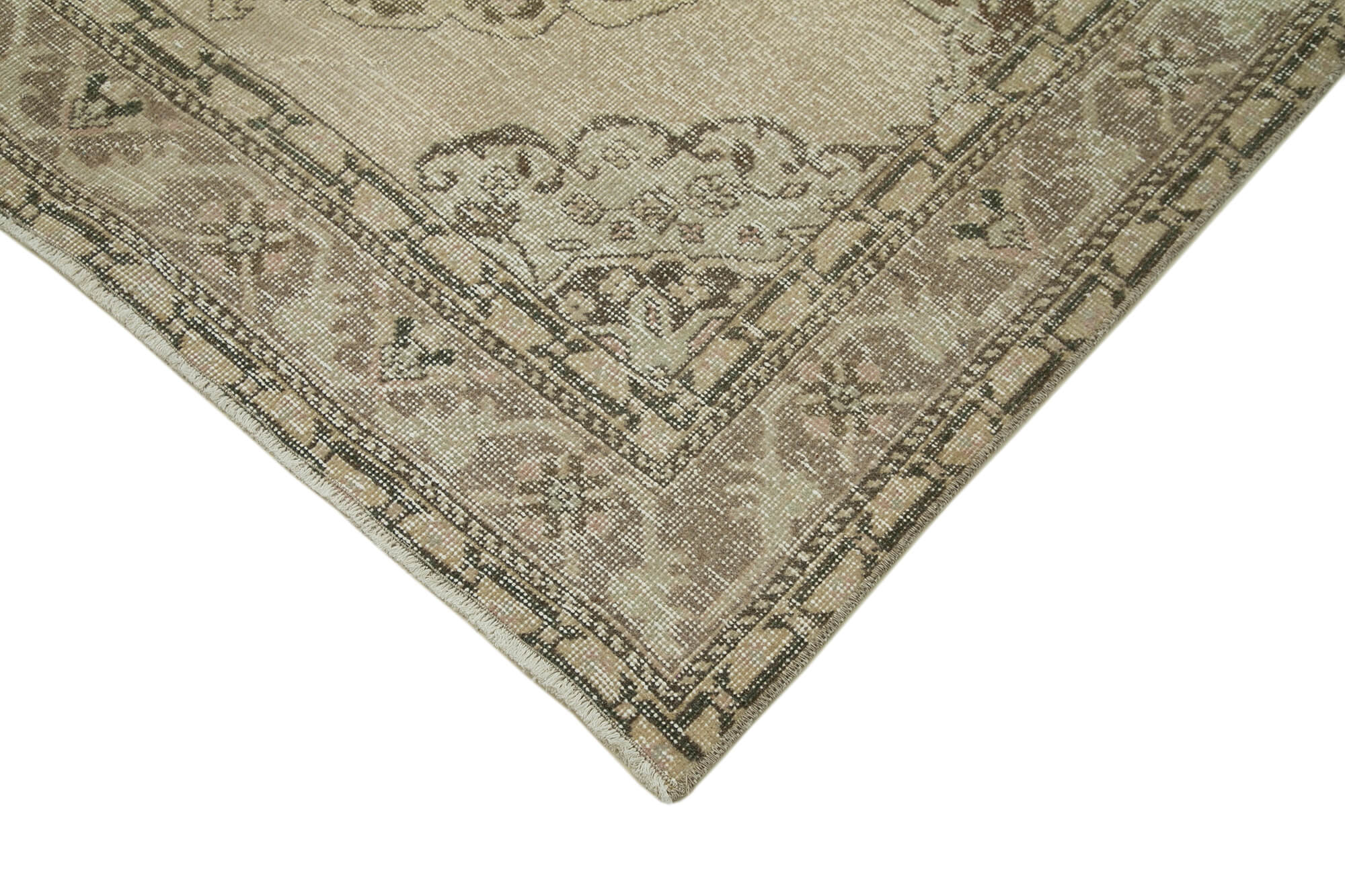 Zile Bej Eskitme Pamuk Yün El Dokuma Halısı 146x392 Agacan