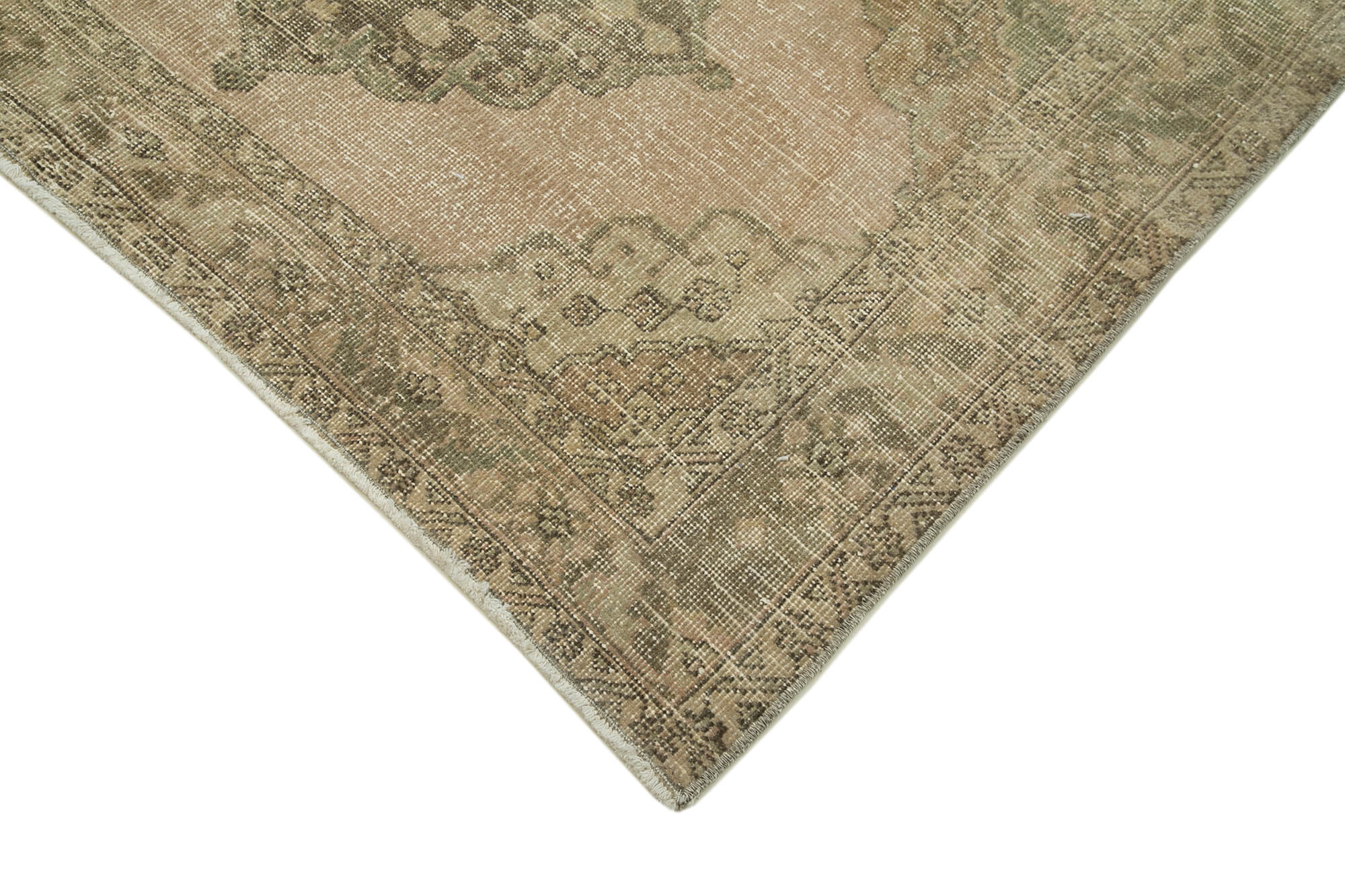 Zile Bej Eskitme Pamuk Yün El Dokuma Halısı 153x391 Agacan