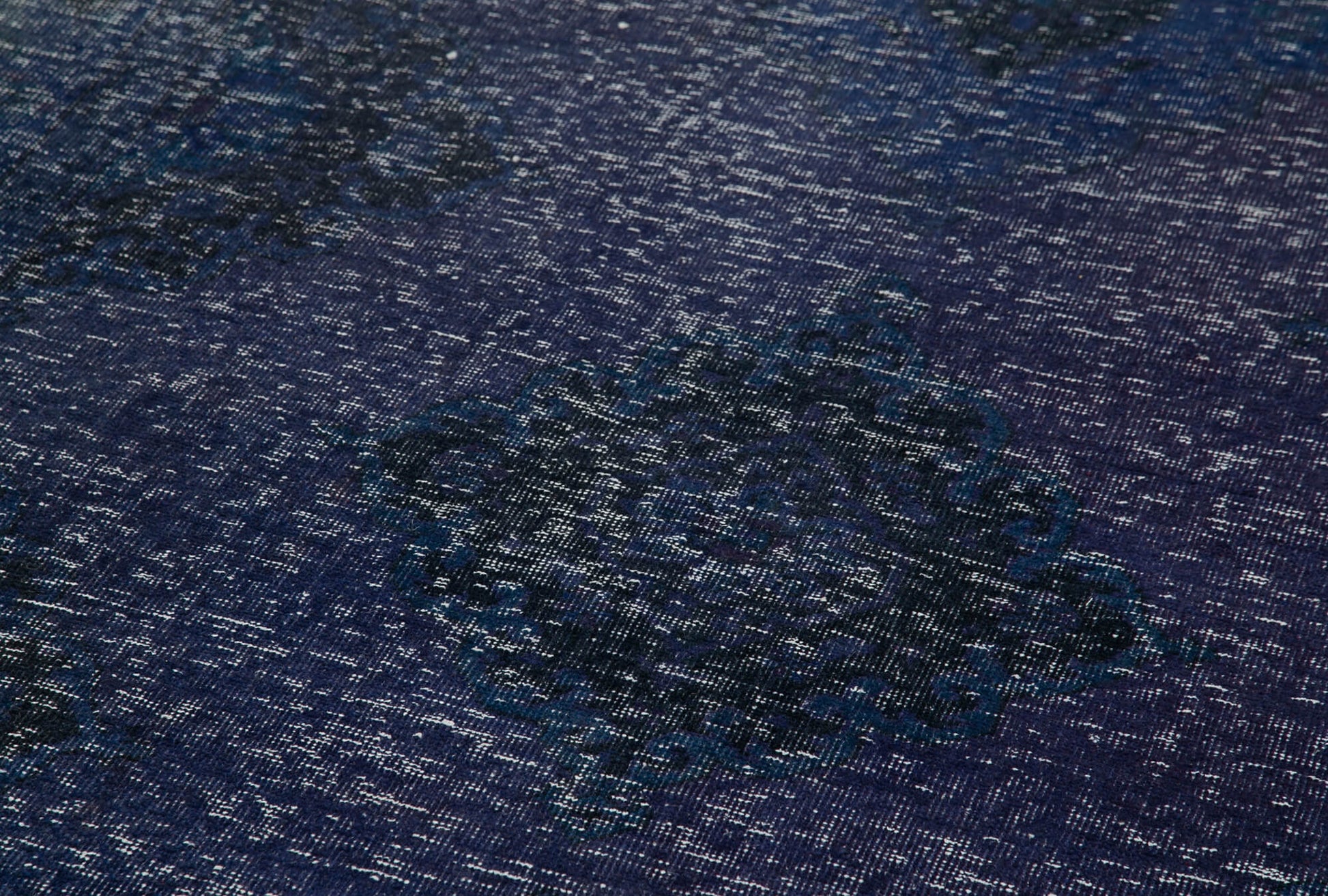 Zile Mor Eskitme Pamuk Yün El Dokuma Halısı 134x375 Agacan