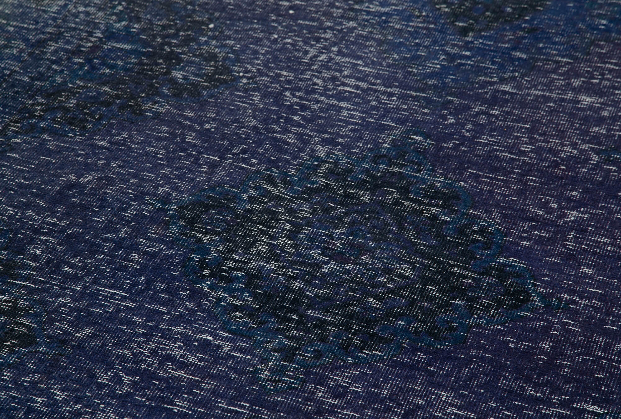 Zile Mor Eskitme Pamuk Yün El Dokuma Halısı 134x375 Agacan