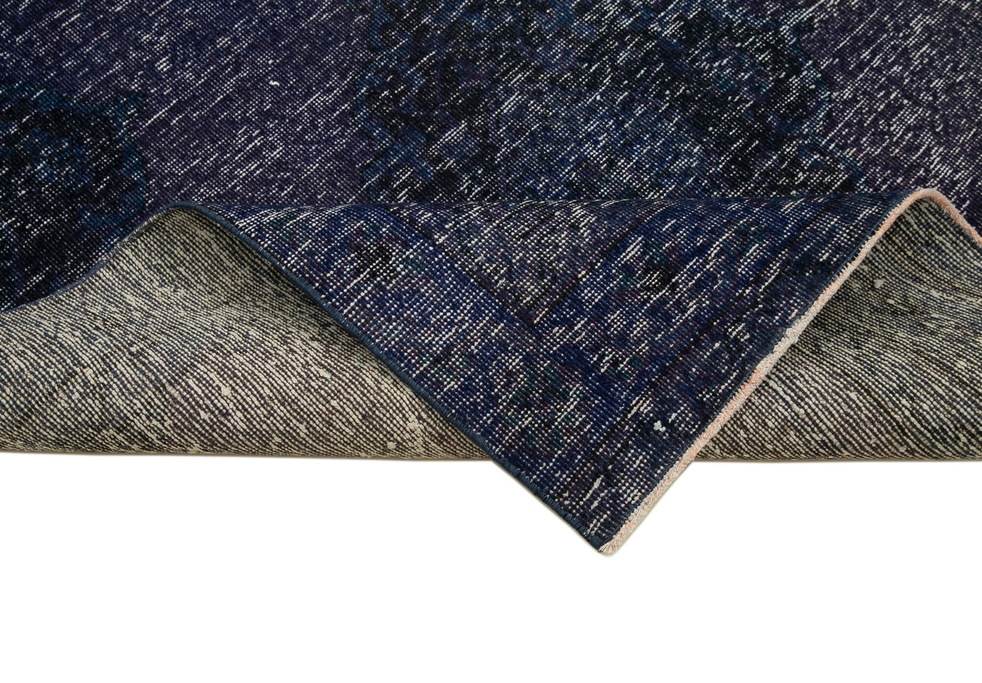 Zile Mor Eskitme Pamuk Yün El Dokuma Halısı 134x375 Agacan