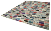 Kırk Yama Pembe Patchwork Pamuk Yün El Dokuma Halısı 308x400 Agacan