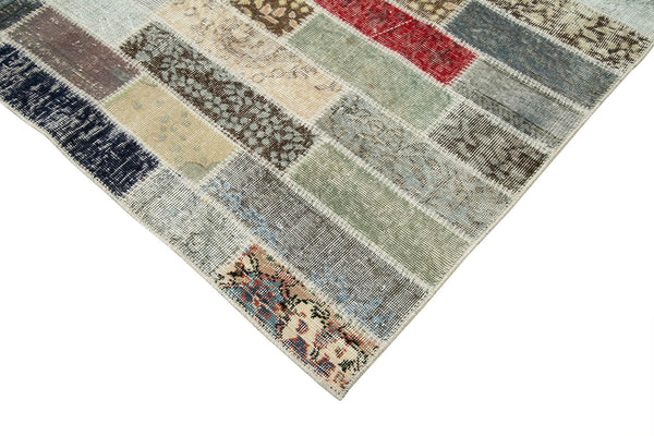 Kırk Yama Pembe Patchwork Pamuk Yün El Dokuma Halısı 300x401 Agacan