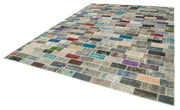 Kırk Yama Pembe Patchwork Pamuk Yün El Dokuma Halısı 298x400 Agacan