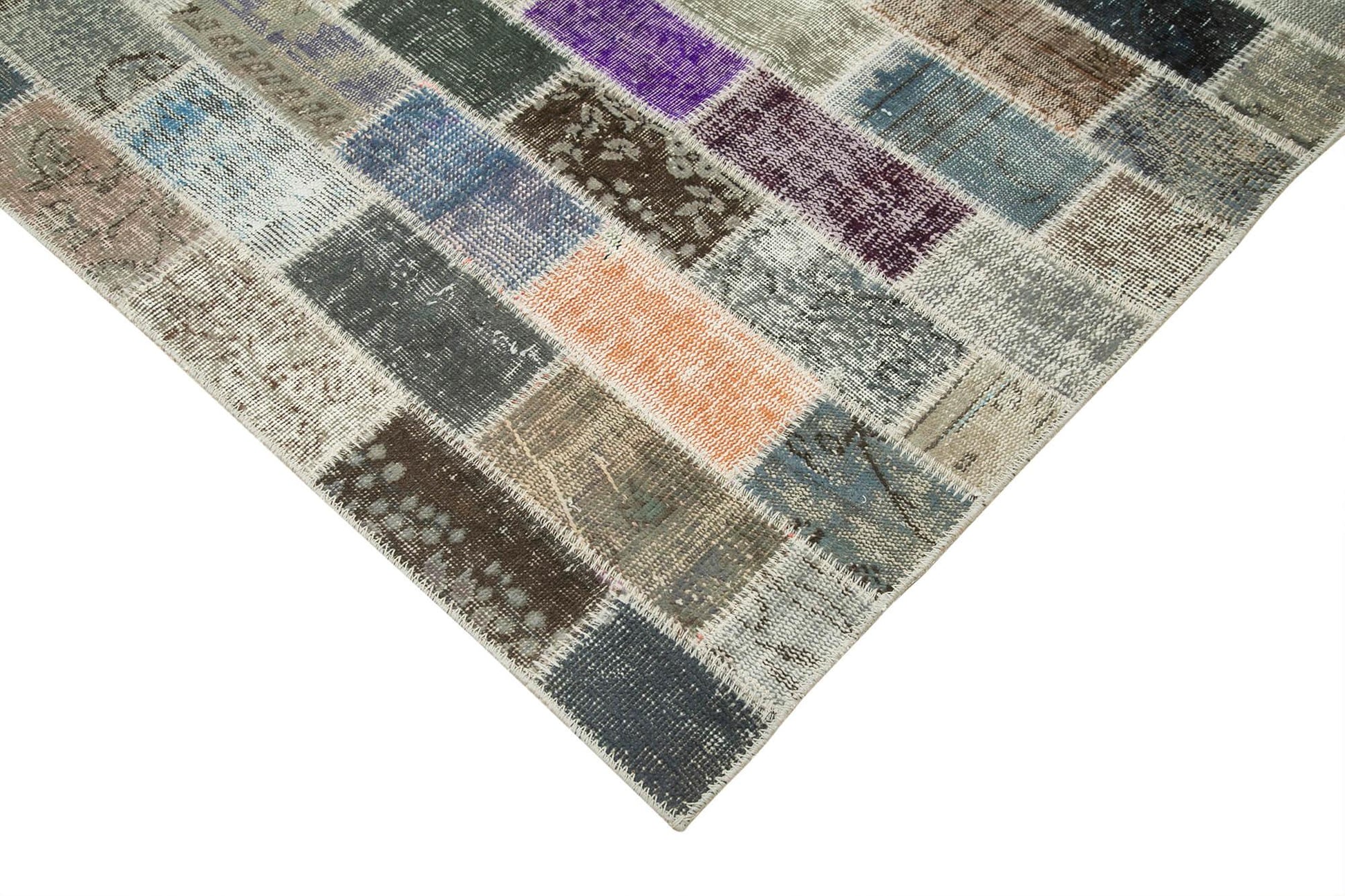 Kırk Yama Pembe Patchwork Pamuk Yün El Dokuma Halısı 298x400 Agacan