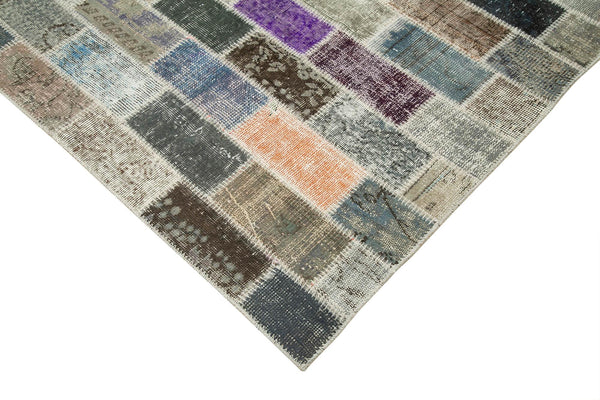 Kırk Yama Pembe Patchwork Pamuk Yün El Dokuma Halısı 298x400 Agacan