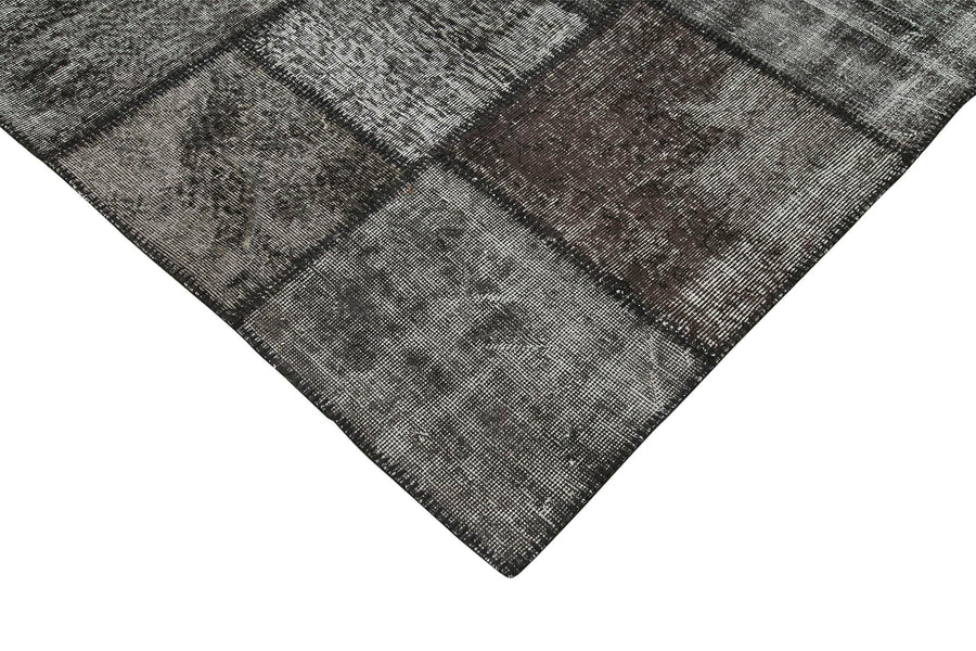 Antrasit Gri Halı 30-50 Yıllık Patchwork Geometrik Desenli 255x354 cm 28881 – Oturma odası kullanımı