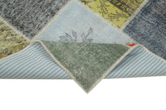 Kırk Yama Gri Patchwork Pamuk Yün El Dokuma Halısı 94x163 Agacan