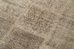 Kırk Yama Kahverengi Patchwork Pamuk Yün El Dokuma Halısı 86x205 Agacan