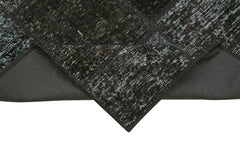 Kırk Yama Siyah Patchwork Pamuk Yün El Dokuma Halısı 85x299 Agacan