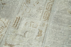 Kırk Yama Gri Patchwork Pamuk Yün El Dokuma Halısı 84x305 Agacan