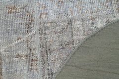 Kırk Yama Gri Patchwork Pamuk Yün El Dokuma Halısı 114x114 Agacan