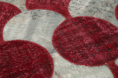 Kırk Yama Gri Patchwork Pamuk Yün El Dokuma Halısı 170x263 Agacan