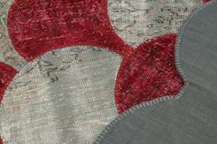 Kırk Yama Gri Patchwork Pamuk Yün El Dokuma Halısı 170x263 Agacan