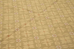 Aubusson Floral Kahverengi Çiçekli Pamuk Yün El Dokuma Halısı 301x420 Agacan