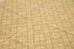 Aubusson Floral Kahverengi Çiçekli Pamuk Yün El Dokuma Halısı 260x363 Agacan